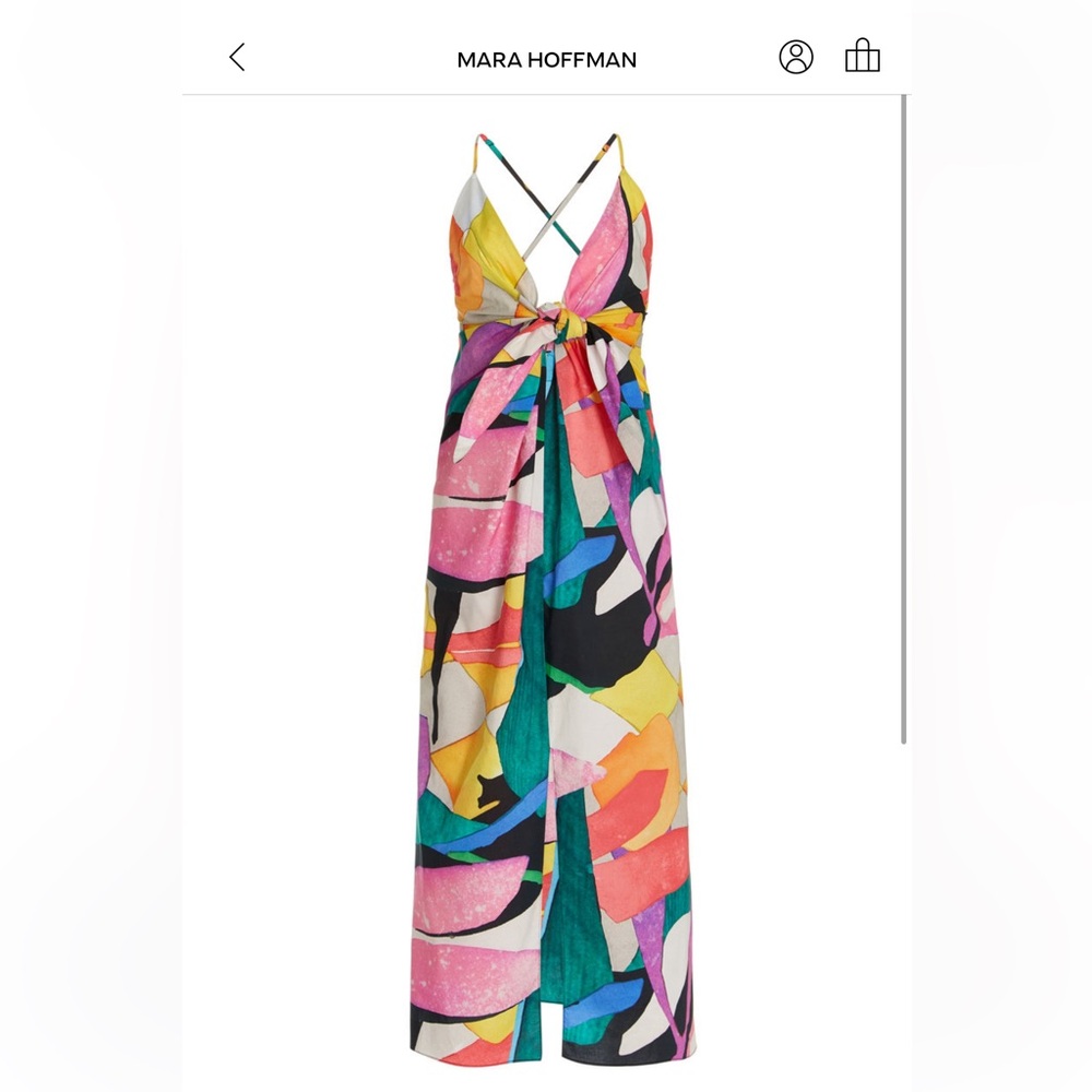 Multicolored geo pattern. Organic. Mara Hoffman. Size XS